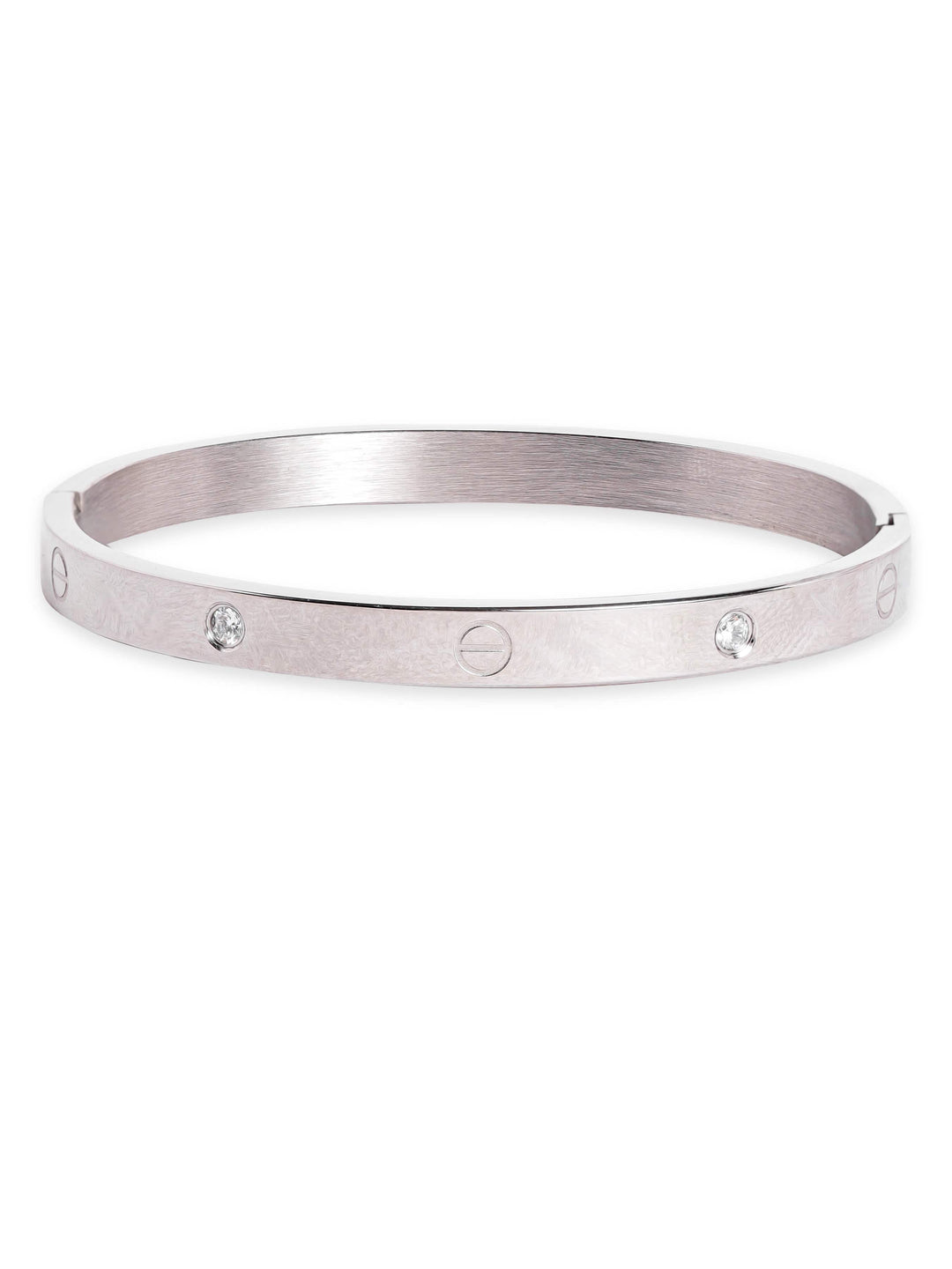 Elegant Zirconia Studded Bracelet Stainless Steel and Water-Resistant Beauty Bangles & Bracelets