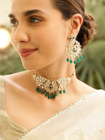 Emerald Charm Affair Necklace Set Jewellery Set