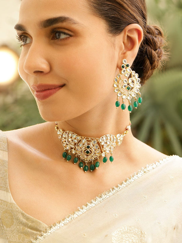 Emerald Charm Affair Necklace Set Jewellery Set