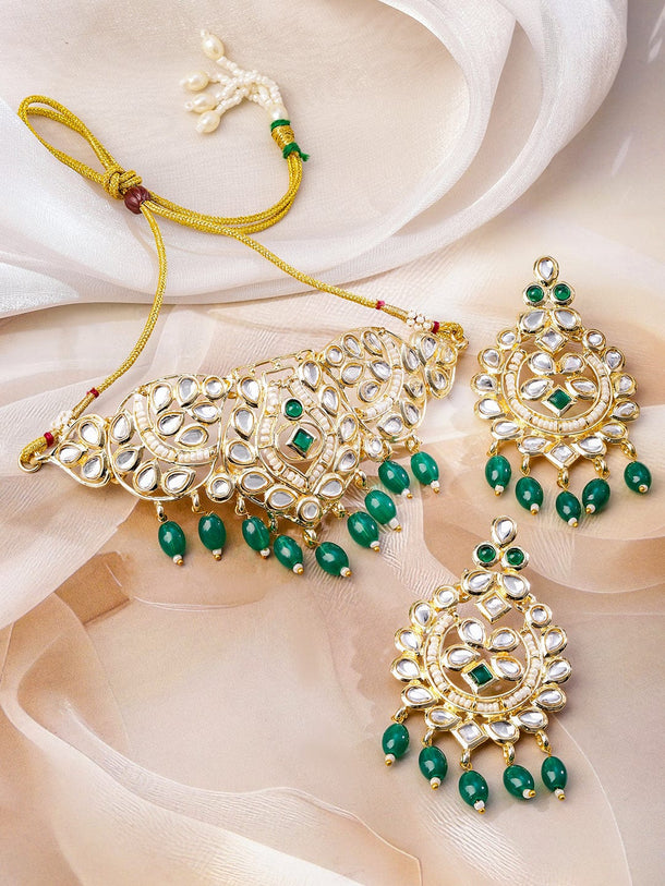 Emerald Charm Affair Necklace Set Jewellery Set