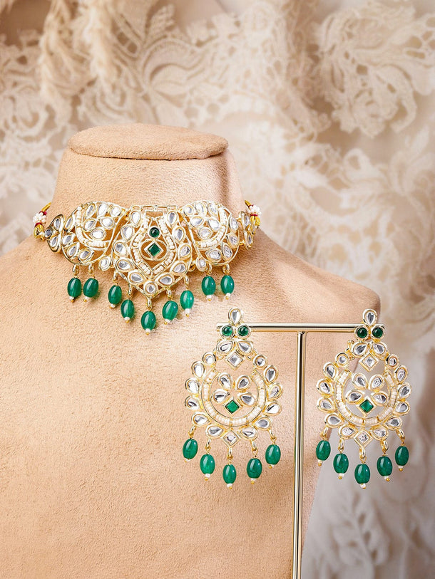 Emerald Charm Affair Necklace Set Jewellery Set