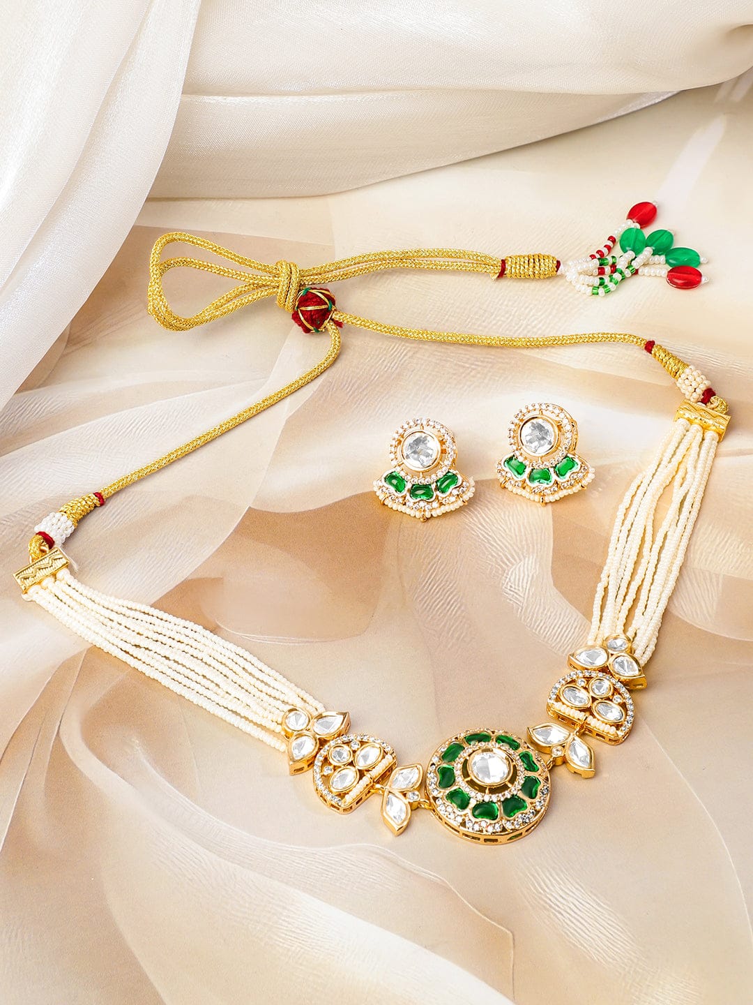 Emerald Edit Kundan Choker Set Jewellery Set