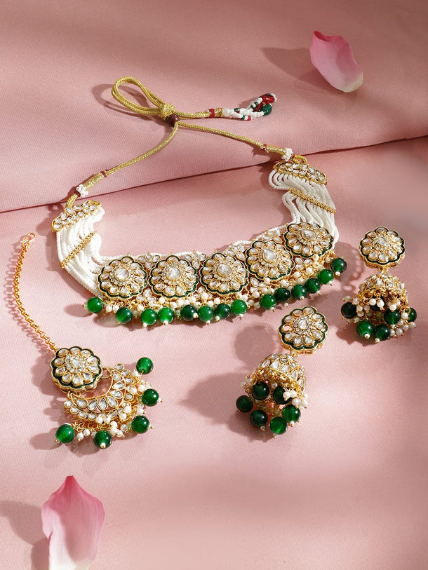 Emerald Horizon Necklace Set Jewellery Set