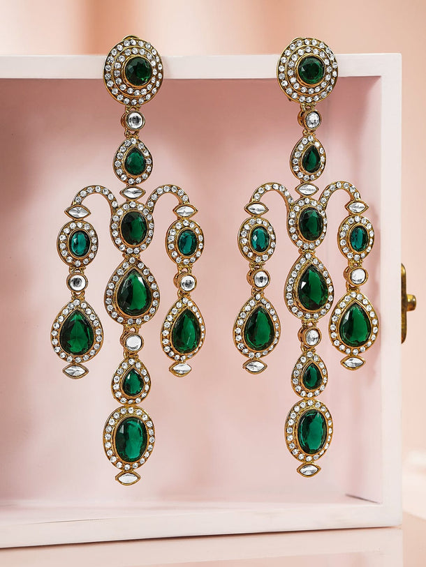 Emerald Muse of Tradition Danglers Earrings