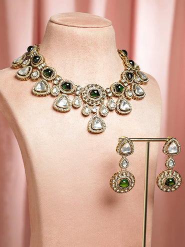 Emerald Radiance Necklace Set Jewellery Set