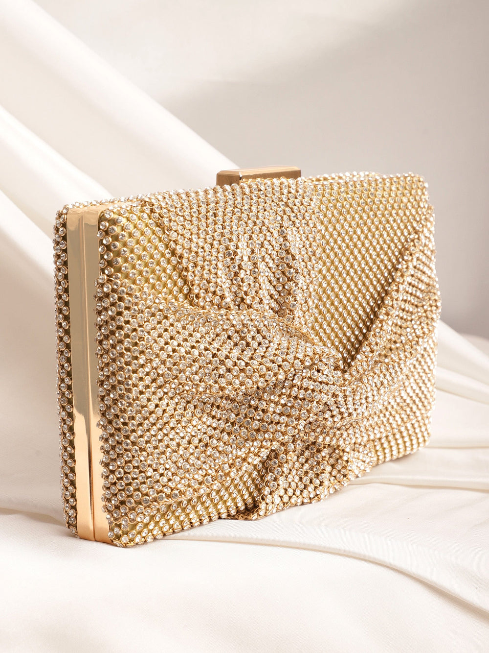 Enchanting Luminescence Handcrafted Shimmery Clutch Bag Handbag, Wallet Accessories & Clutche