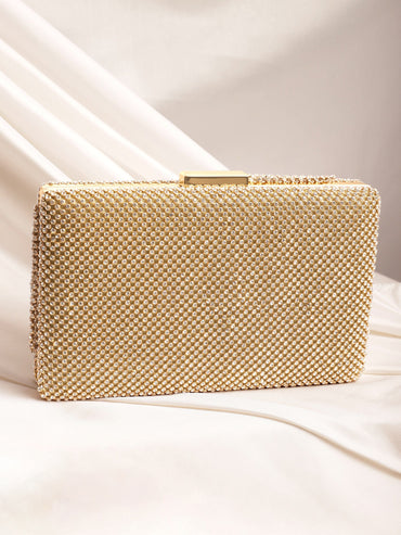 Enchanting Luminescence Handcrafted Shimmery Clutch Bag Handbag, Wallet Accessories & Clutche