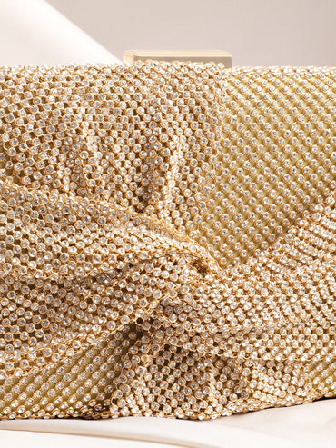 Enchanting Luminescence Handcrafted Shimmery Clutch Bag Handbag, Wallet Accessories & Clutche