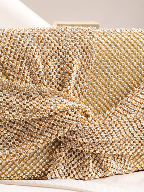 Enchanting Luminescence Handcrafted Shimmery Clutch Bag Handbag, Wallet Accessories & Clutche