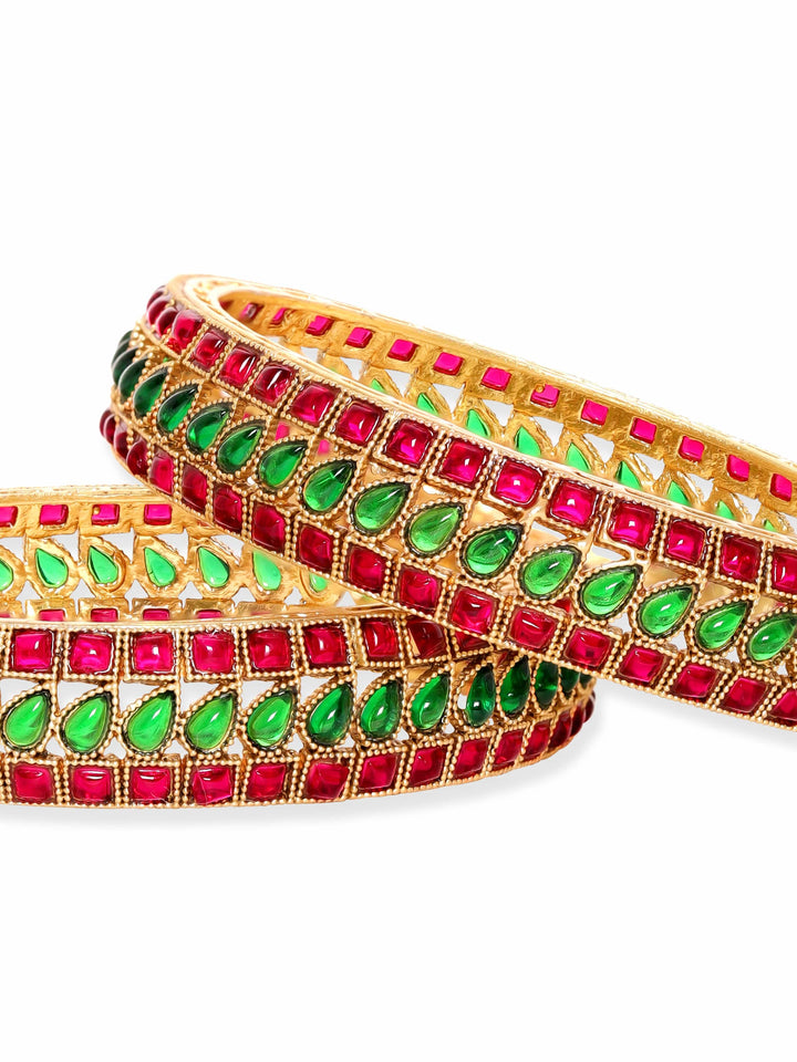 Eternal Elegance 22K Gold-Plated Kemp Stone Bangles Bangles & Bracelets