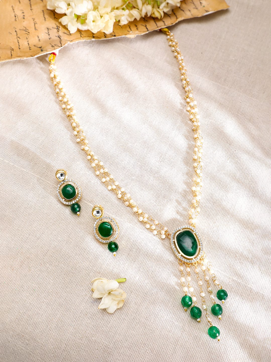 Eternal Grace Green Necklace Set Jewellery Set