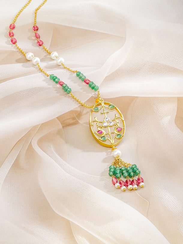 Ethnic Multicolour Beads Studded Necklace Necklace & Chains