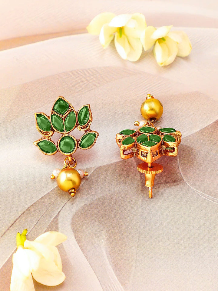 Fashion Statement Green Pendant Set Jewellery Set