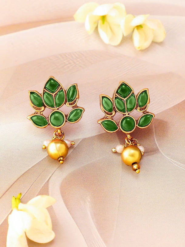 Fashion Statement Green Pendant Set Jewellery Set