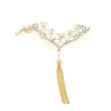 Flower Charms Hair Clip with Chain Hangings Hair Accessories