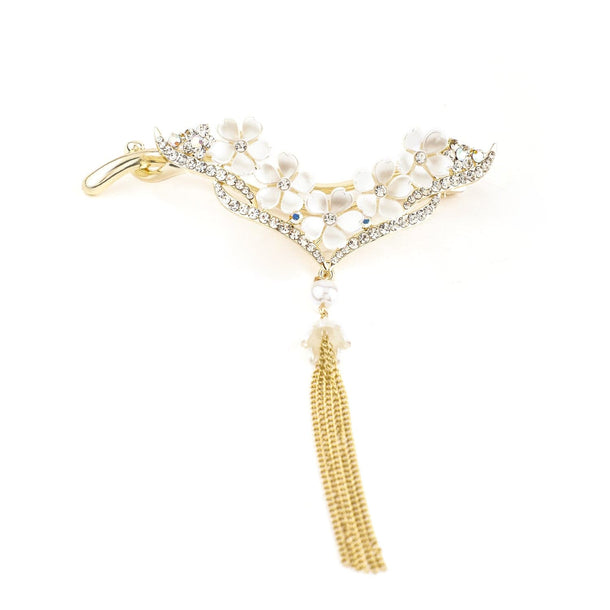 Flower Charms Hair Clip with Chain Hangings Hair Accessories