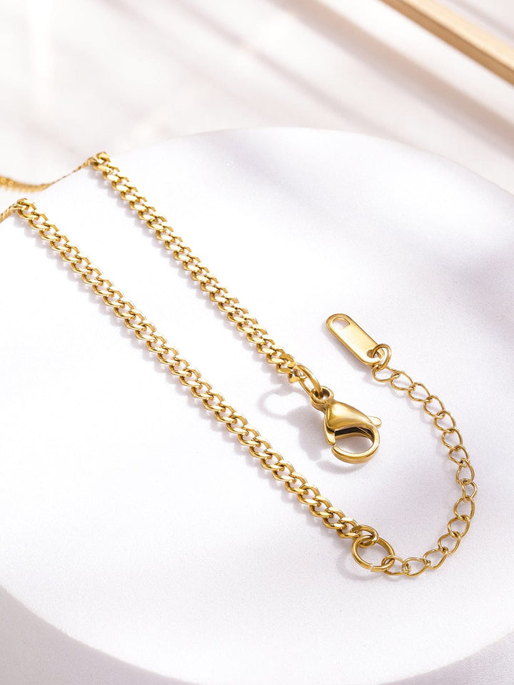 Forever Love Heart Pendant Link Chain Necklace Necklace & Chains