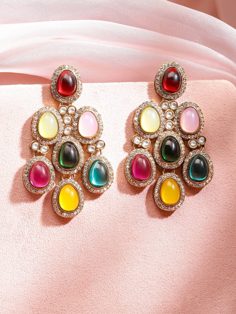 Fusion Bloom Multicolour Danglers Earrings