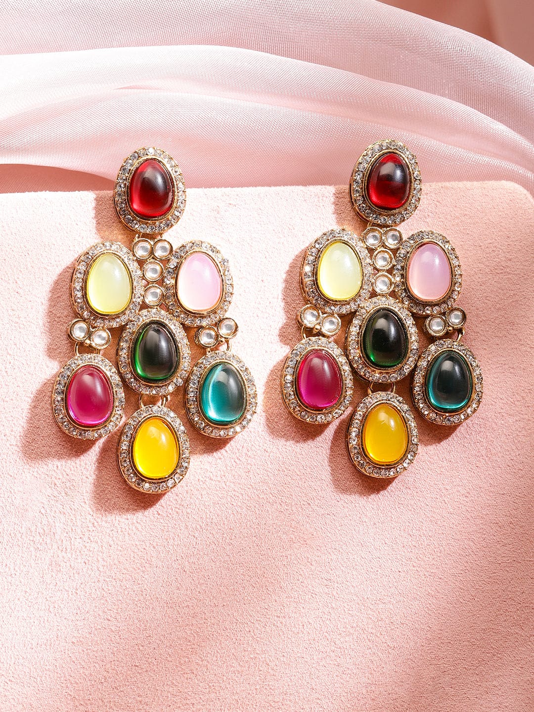 Fusion Bloom Multicolour Danglers Earrings