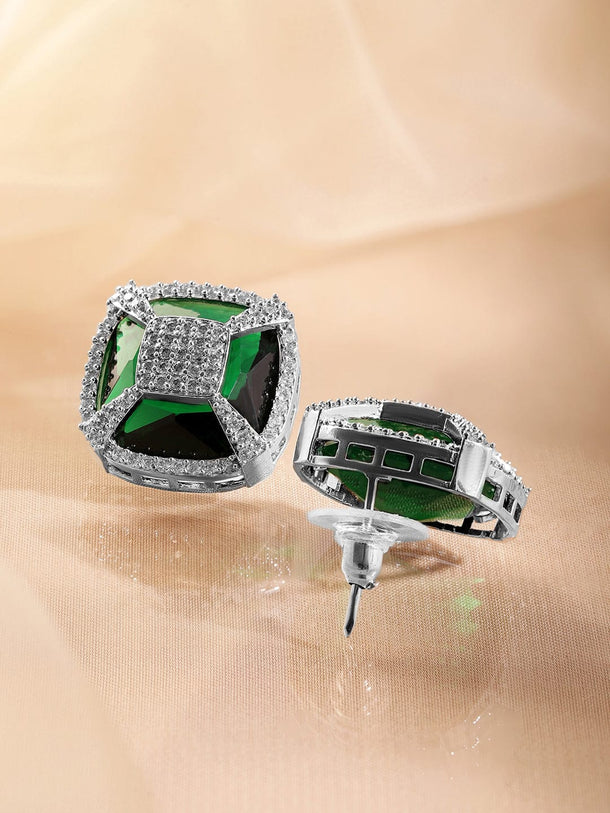 Garden Glow American Diamond Zirconia Studs Earrings