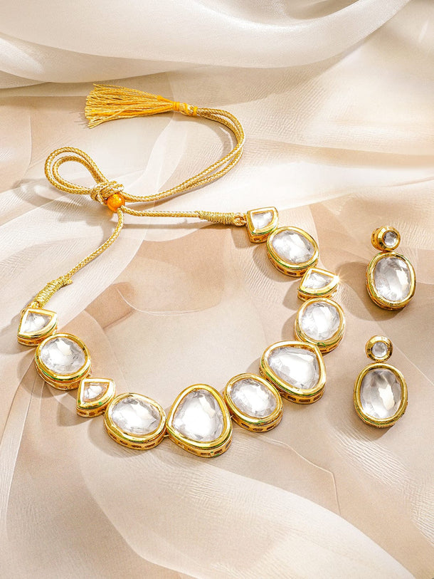 Gilded Dreams in Kundan Necklace Set Jewellery Set