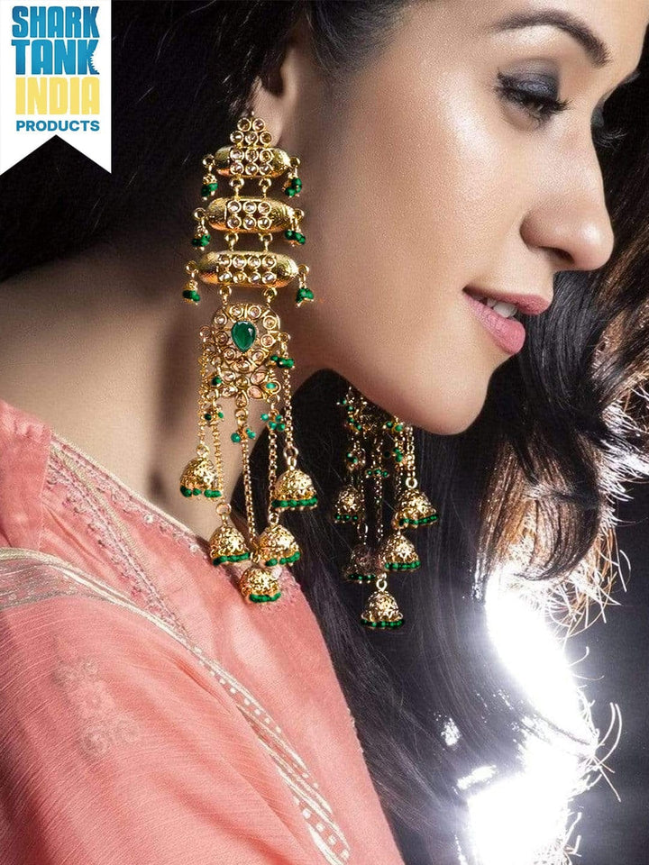 Glam Aura Tassel Drops Jhumka Earrings