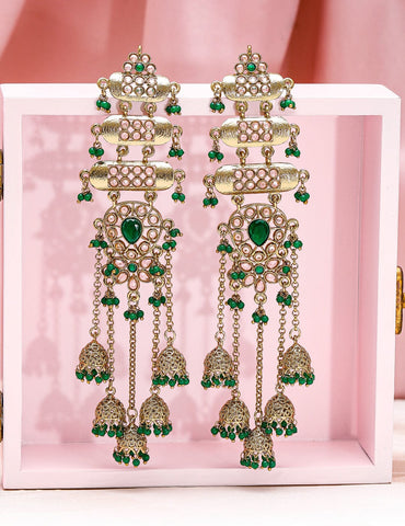 Glam Aura Tassel Drops Jhumka Earrings