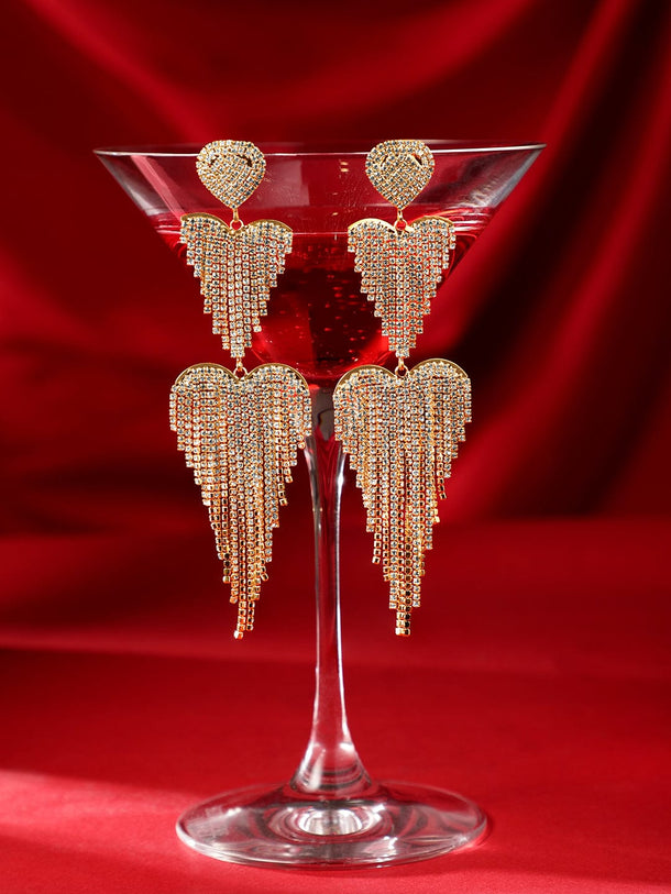 Glamourous Gilded Cascade Earrings Drop Earrings
