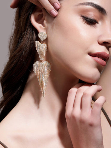 Glamourous Gilded Cascade Earrings Drop Earrings