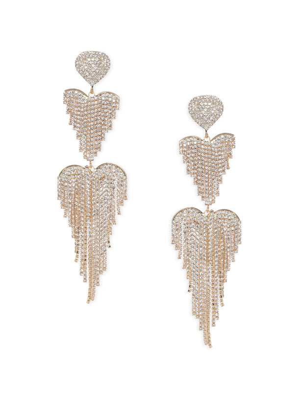 Glamourous Gilded Cascade Earrings Drop Earrings