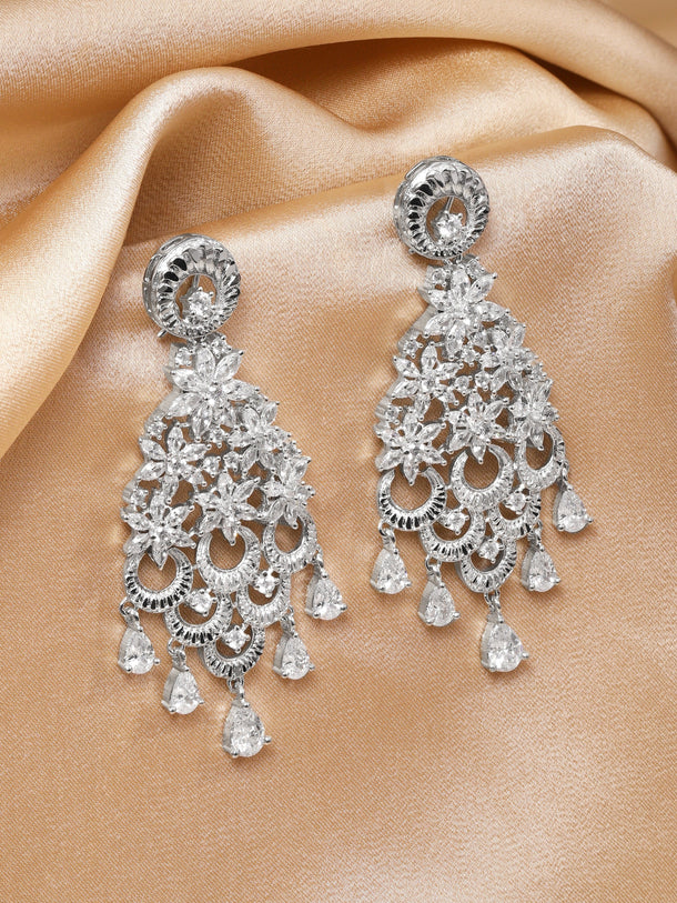 Glitter Glow American Diamond Zirconia Danglers Earrings