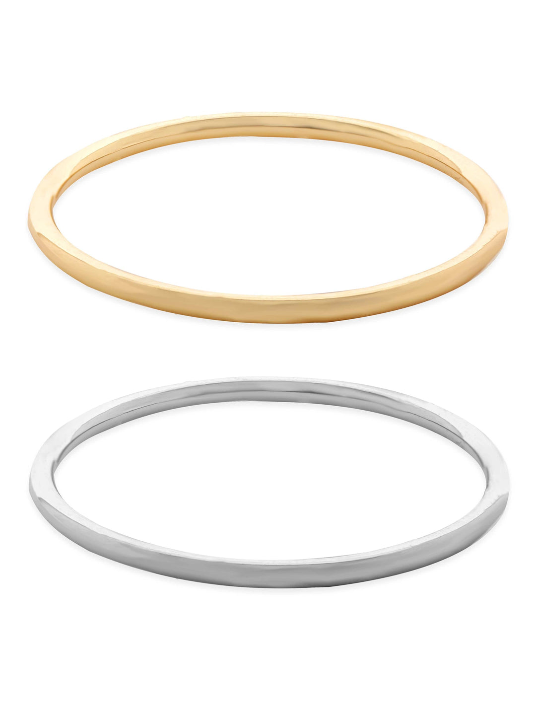 Gold And Silver Plated Set Of 2 Bangles Bangle