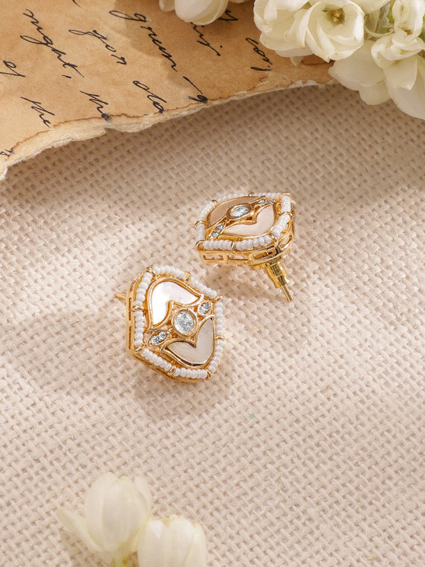 Gold-Plated CZ-Studded Necklace Set Necklace Set
