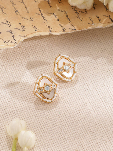 Gold-Plated CZ-Studded Necklace Set Necklace Set
