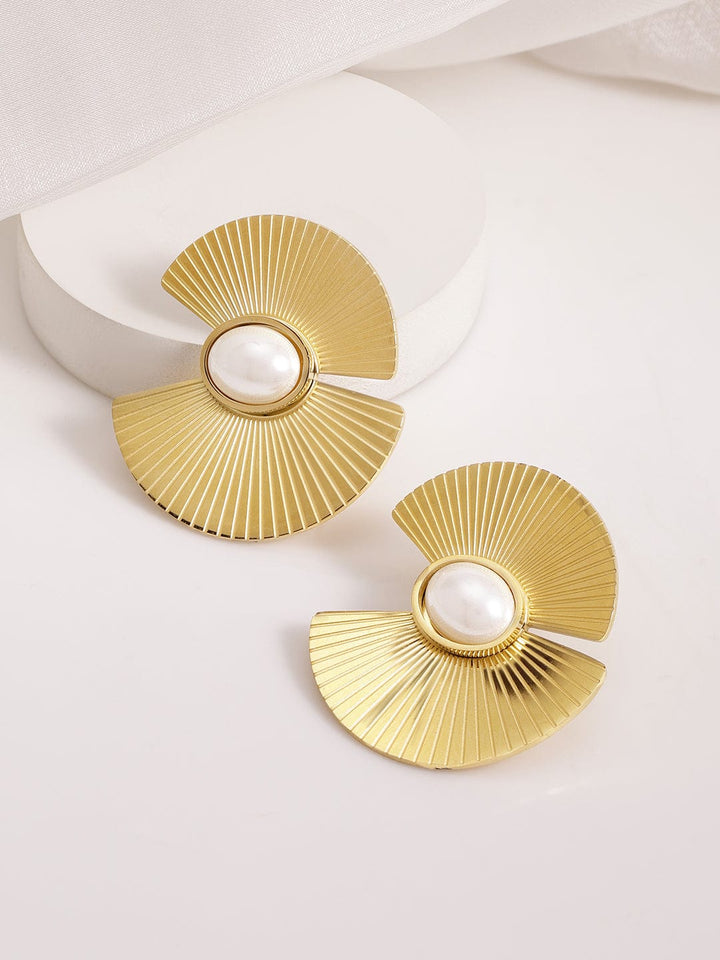Gold Plated Geometric Stainless Steel Studs Earrings Earrings