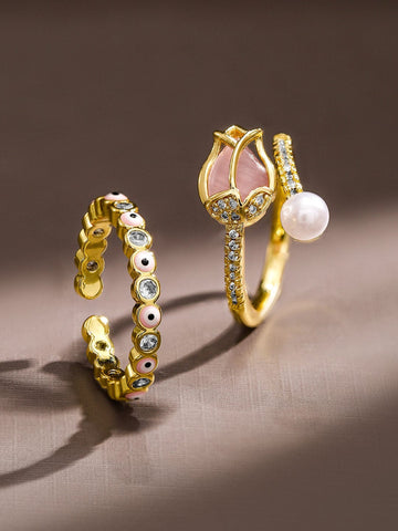 Gold plated rings - set of 2 Rings