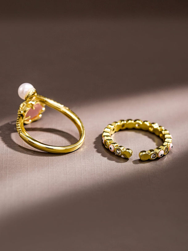 Gold plated rings - set of 2 Rings