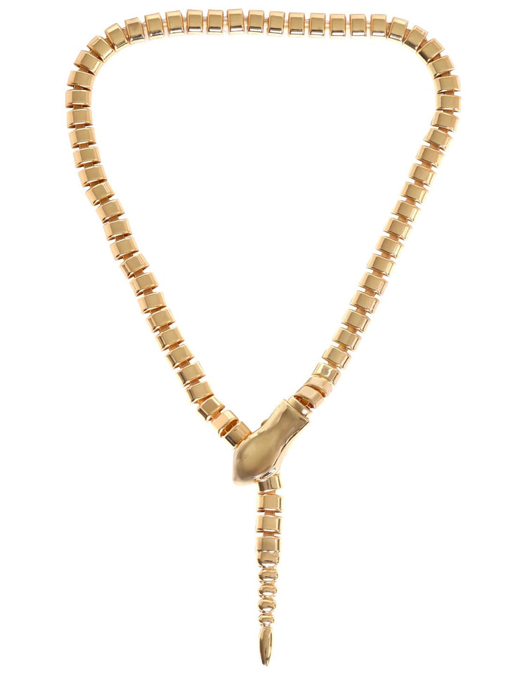 Gold plated Serpent Link Textured Statement Necklace  Necklaces, Necklace Sets, Chains & Mangalsutra
