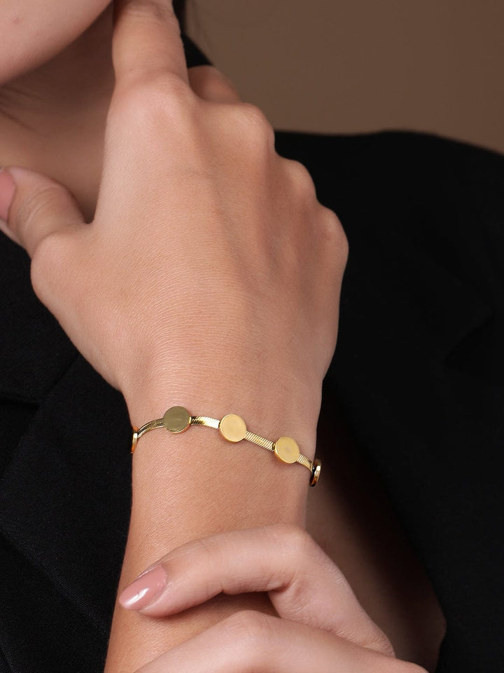 Gold Plated Stainless Steel Tarnish Free Waterproof Demi-Fine Bracelet Bracelet