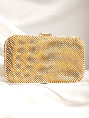 Gold With Dazzling Crystal Zirconia Embellished Serpent motif Clutch handbag Handbag, Wallet Accessories & Clutche