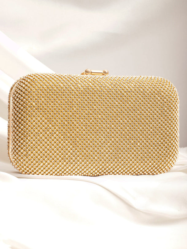 Gold With Dazzling Crystal Zirconia Embellished Serpent motif Clutch handbag Handbag, Wallet Accessories & Clutche