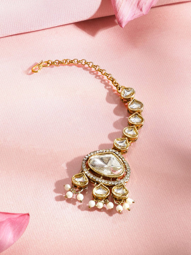 Golden Blush Kundan Necklace Set Jewellery Set