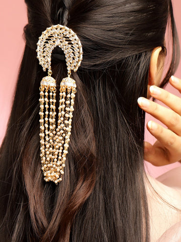 Golden Glow of Grace Hair Brooch Head Jewellery