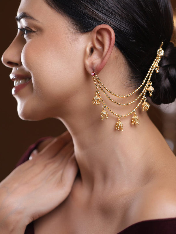 Gracefully Crafted Kaan Chain Earrings