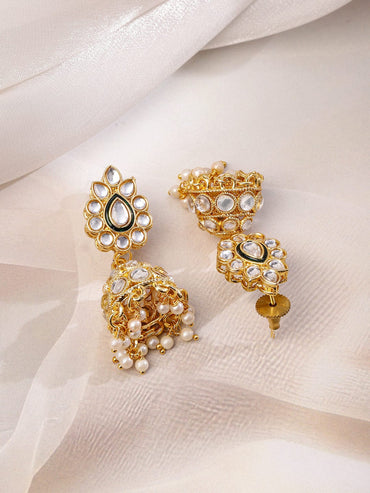 Green Enamel Kundan Necklace Set Jewellery Set