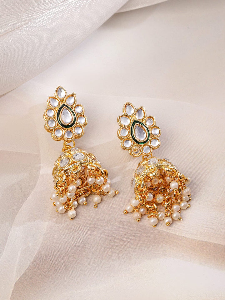 Green Enamel Kundan Necklace Set Jewellery Set