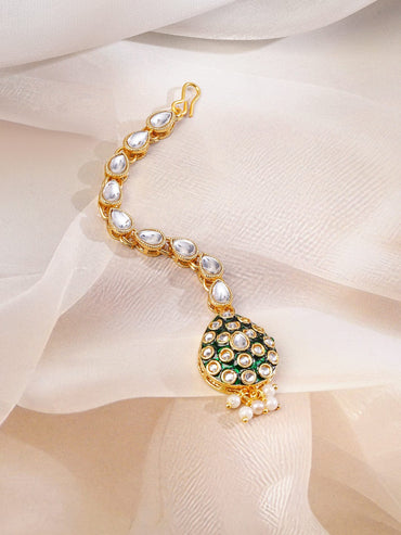 Green Muse of Kundan Necklace Set Jewellery Set