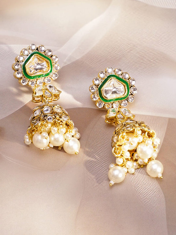 Green Symphony Kundan Necklace Set Jewellery Set