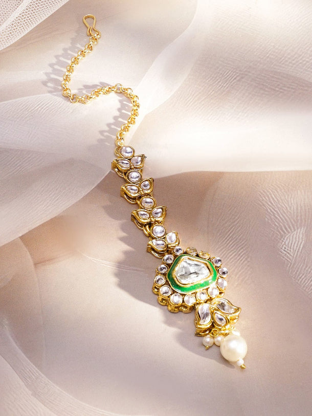Green Symphony Kundan Necklace Set Jewellery Set