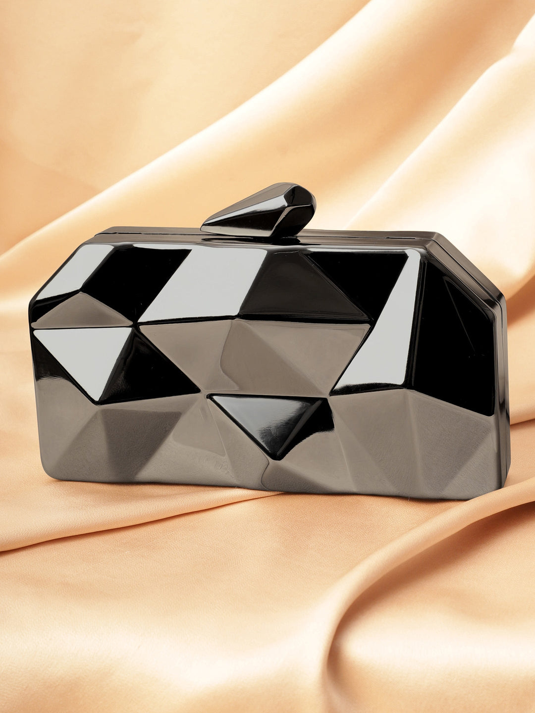 Grey Crystal Jewel Lavish Clutch Handbag Handbag, Wallet Accessories & Clutche